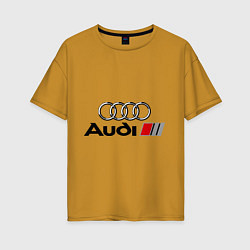 Футболка оверсайз женская Audi, цвет: горчичный