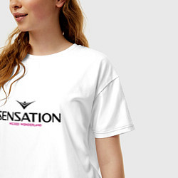 Футболка оверсайз женская Sensation: Wicked Wonderland, цвет: белый — фото 2