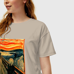 Футболка оверсайз женская Крик, цвет: миндальный — фото 2