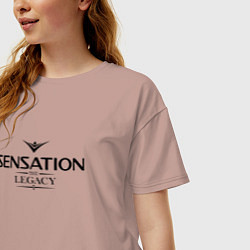 Футболка оверсайз женская Sensation: The Legacy, цвет: пыльно-розовый — фото 2