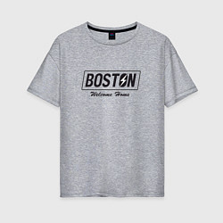 Футболка оверсайз женская Boston: Welcome Home, цвет: меланж