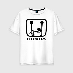 Футболка оверсайз женская Honda Logo Sexy, цвет: белый