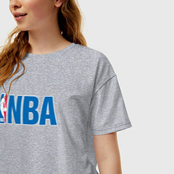 Футболка оверсайз женская NBA, цвет: меланж — фото 2