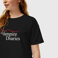 Футболка оверсайз женская The Vampire Diaries, цвет: черный — фото 2