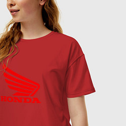 Футболка оверсайз женская Honda Red, цвет: красный — фото 2