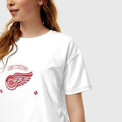 Футболка оверсайз женская Detroit Red Wings: Est.1926, цвет: белый — фото 2