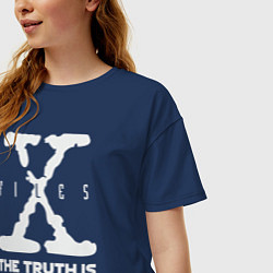 Футболка оверсайз женская X-Files: Truth is out there, цвет: тёмно-синий — фото 2