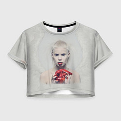 Футболка 3D укороченная женская Die Antwoord: Blooded Heart, цвет: 3D-принт