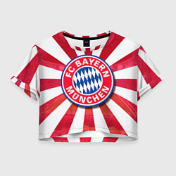 Футболка 3D укороченная женская FC Bayern, цвет: 3D-принт