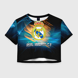 Футболка 3D укороченная женская Real Madrid, цвет: 3D-принт