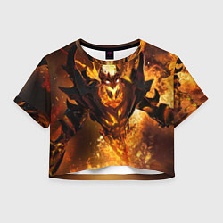 Футболка 3D укороченная женская Nevermore Hell, цвет: 3D-принт