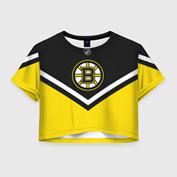 Футболка 3D укороченная женская NHL: Boston Bruins, цвет: 3D-принт