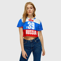 Футболка 3D укороченная женская Russia: from 39, цвет: 3D-принт — фото 2