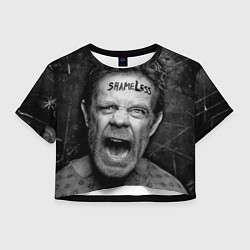 Футболка 3D укороченная женская Shameless Face, цвет: 3D-принт