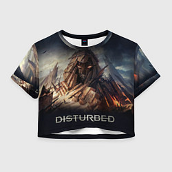 Футболка 3D укороченная женская Disturbed: Skull Mountain, цвет: 3D-принт