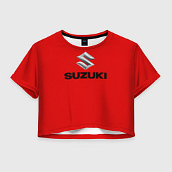 Футболка 3D укороченная женская Suzuki, цвет: 3D-принт