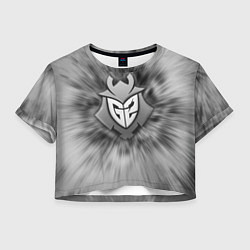 Футболка 3D укороченная женская Team G2, цвет: 3D-принт