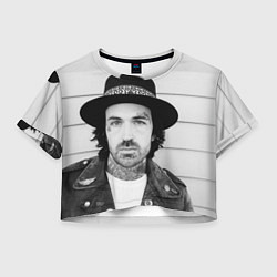 Футболка 3D укороченная женская Yelawolf II: Mono photo, цвет: 3D-принт