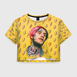 Футболка 3D укороченная женская Thunder Lil Peep, цвет: 3D-принт