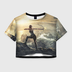 Футболка 3D укороченная женская Tomb Raider, цвет: 3D-принт