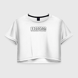 Женский топ Sarcasm хим элемент надпись