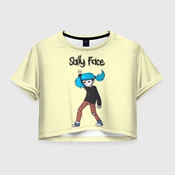 Футболка 3D укороченная женская Sally Face: Rock You, цвет: 3D-принт