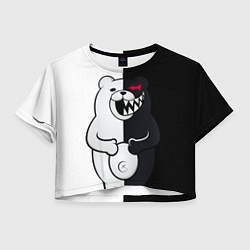 Футболка 3D укороченная женская MONOKUMA, цвет: 3D-принт