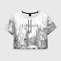 Футболка 3D укороченная женская LINEAGE 2, цвет: 3D-принт