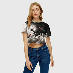 Футболка 3D укороченная женская Ghost of Tsushima, цвет: 3D-принт — фото 2