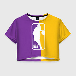 Футболка 3D укороченная женская NBA Kobe Bryant, цвет: 3D-принт