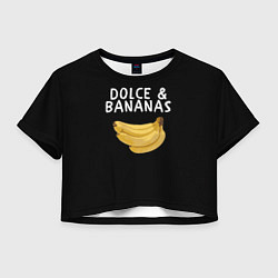 Футболка 3D укороченная женская Dolce and Bananas, цвет: 3D-принт