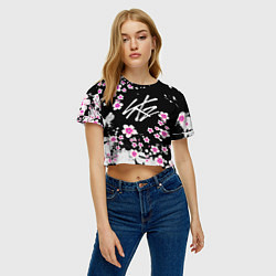 Футболка 3D укороченная женская Stray Kids, цвет: 3D-принт — фото 2