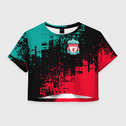 Футболка 3D укороченная женская LIVERPOOL, цвет: 3D-принт
