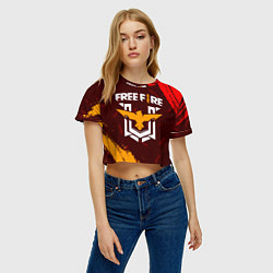 Футболка 3D укороченная женская FREE FIRE ФРИ ФАЕР, цвет: 3D-принт — фото 2