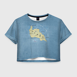 Футболка 3D укороченная женская Turbo, цвет: 3D-принт