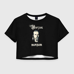 Футболка 3D укороченная женская Burzum, цвет: 3D-принт
