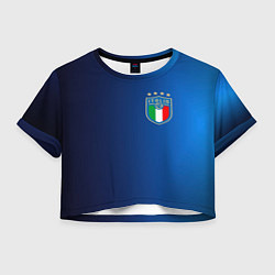 Футболка 3D укороченная женская Сборная Италии, цвет: 3D-принт