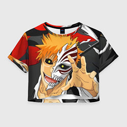 Футболка 3D укороченная женская Bleach, Ичиго Куросаки, цвет: 3D-принт