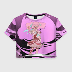 Футболка 3D укороченная женская Sweat Mamika, цвет: 3D-принт