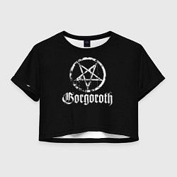 Футболка 3D укороченная женская Gorgoroth, цвет: 3D-принт