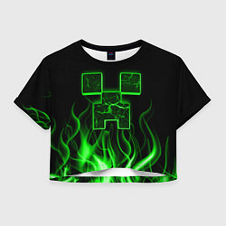 Женский топ MINECRAFT TEXTURE FIRE
