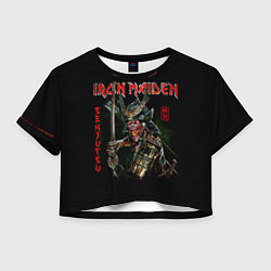 Футболка 3D укороченная женская Iron Maiden, Senjutsu, цвет: 3D-принт