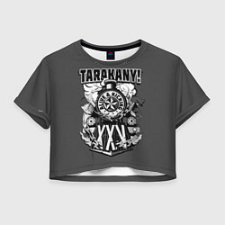 Футболка 3D укороченная женская TARAKANY! ALIVE & KICKING XXV, цвет: 3D-принт