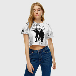 Футболка 3D укороченная женская Arma Арма,Tactical Simulator, цвет: 3D-принт — фото 2