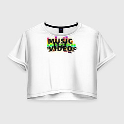 Футболка 3D укороченная женская Merch - DJ MUSICVIDEO, цвет: 3D-принт