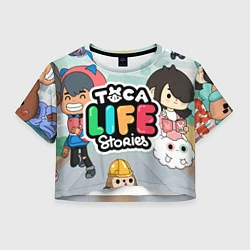 Футболка 3D укороченная женская Toca Life: Stories, цвет: 3D-принт