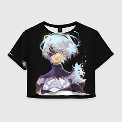 Футболка 3D укороченная женская Венецианская девушка Nier automata 2b, цвет: 3D-принт
