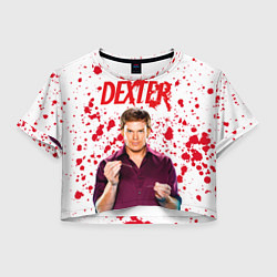 Футболка 3D укороченная женская Декстер Dexter, цвет: 3D-принт