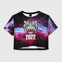 Женский топ ЧЁРНЫЙ ТИГР НОВЫЙ ГОД 2022 GRAY TIGER NEW YEAR