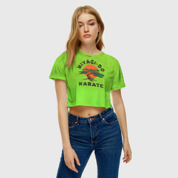 Футболка 3D укороченная женская Miyagi Do Cobra Kai, цвет: 3D-принт — фото 2